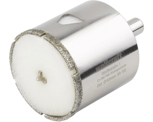 Wolfcraft diamantborr med en diameter på 53 millimeter