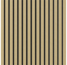 Akustikpanel med träribbor