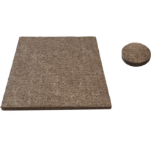 Möbel glider av filt, kvadratisk och rund