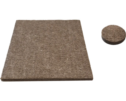 Möbel glider av filt, kvadratisk och rund