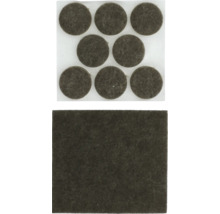 Självhäftande möbeltassar av filt, i rund och fyrkantig form