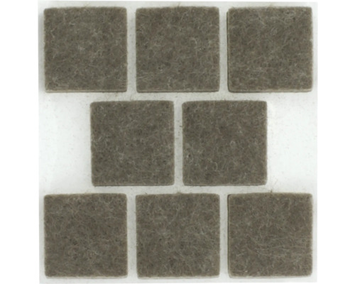 TARROX Filttassar självhäftande 25x25x6 mm 8 st Fyrkantiga möbeltassar i filt, självhäftande, för att skydda golv