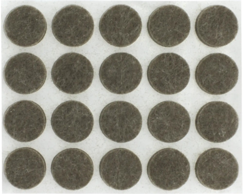 TARROX Filttassar självhäftande 17x6 mm brun 20 st Filttassar för limning, 20 stycken
