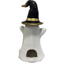 Dekorativ spökfigur med häxhatt för Halloween
