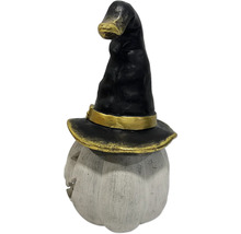 Dekorativ Halloweenfigur pumpa med häxhatt