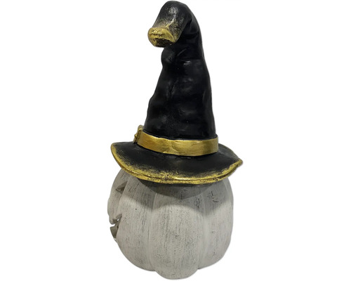 Dekorativ Halloweenfigur pumpa med häxhatt