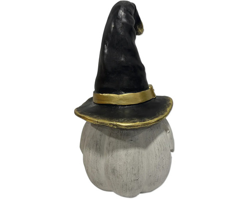Dekorativ Halloweenfigur: pumpa med häxhatt