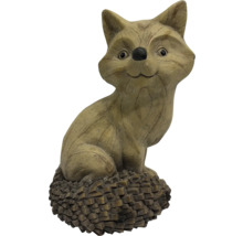 Dekorativ sittande rävfigur