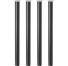 Fyra bordsben av metall