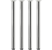 Fyra bordsben i metall