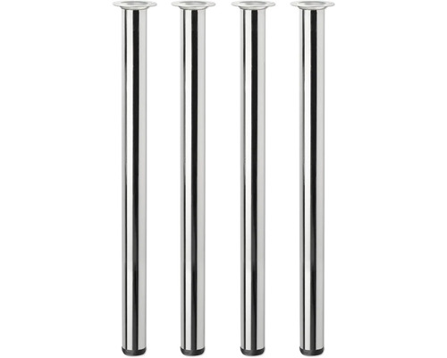 Fyra bordsben i metall