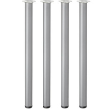 Fyra silverfärgade bordsben