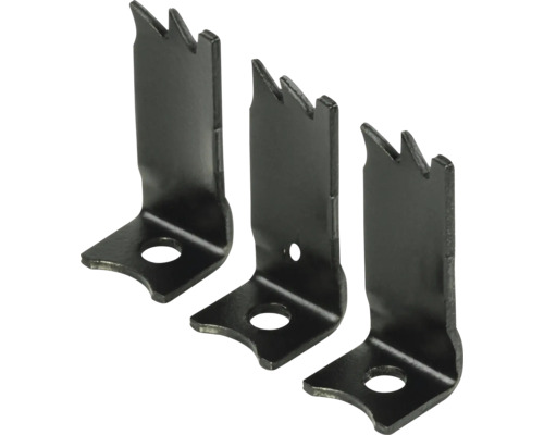 Ersättningsblad WOLFCRAFT för hålsåg AH 40-130 3 st Tre metall hörnanslutningar med sågtänder och borrhål