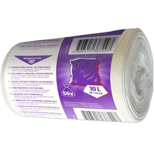 Rulle kosmetiska soppåsar, 50 stycken, 10 liter, storlek 36 x 44 cm