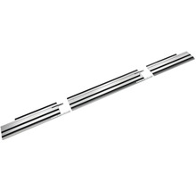 Tredelad styrskena av aluminium med gummiremsor för cirkelsågar inklusive skarvstycken.