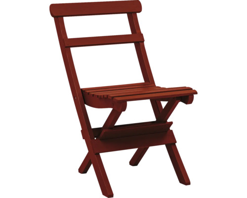 Fällstol EDEN WOOD Torparen oxidröd Trädgårdsstol i hopfällbart trä