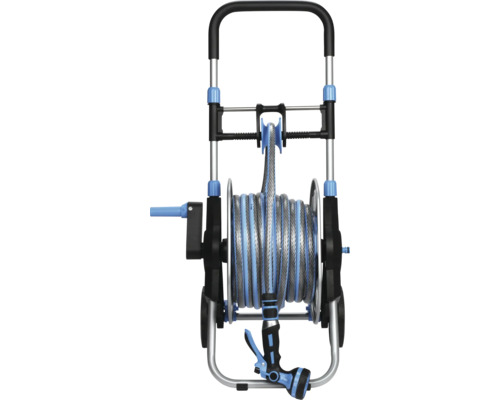 Slangvagn med slang och sprutpistol