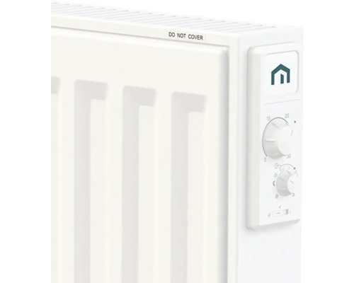 Utsnitt av ett element med termostat och varning