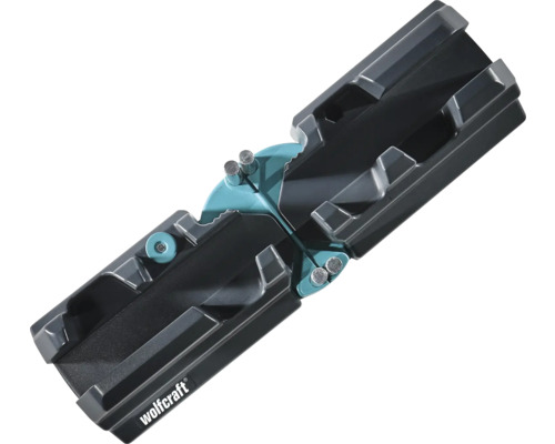 Wolfcraft ställbar vinkelsmyg och geringslåda av plast för exakt sågning av golvlister.