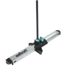 Wolfcraft parallellanslag och markeringshjälp av aluminium och plast med penna.