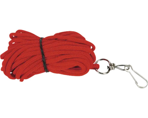 Kattkoppel BEEZTES 5m nylon röd Rött rep med karbinhake