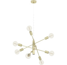 Pendellampa med sju ljusarmar och glödlampor