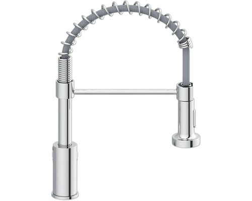 Köksblandare med dusch SERIES Tiber krom blank Köksblandare med spiralfjäder