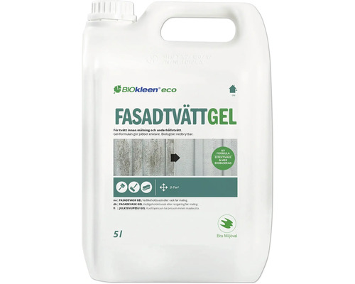 Fasadrengöringsgel i 5 liters flaska från Biokleen eco