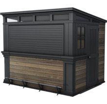 Trädgårdsbar med dörr och fönster