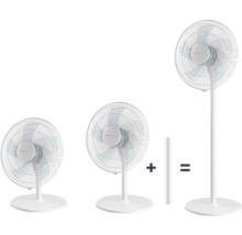 Illustration som visar montering av en golvfläkt