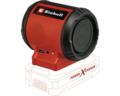 Einhell batteridriven byggnadsradio med USB-anslutning