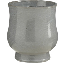 Grå keramisk blomkruka