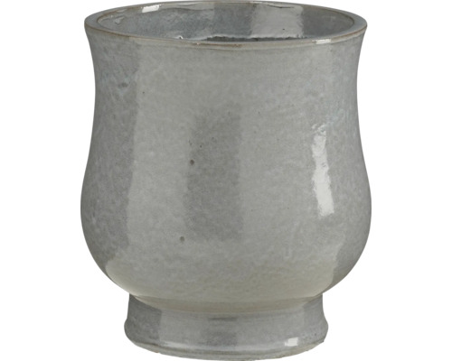 Grå keramisk blomkruka
