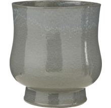 Grå keramisk blomkruka