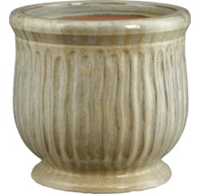 Blomkruka av keramik med ribbad textur