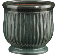 Keramisk blomkruka med räfflat mönster