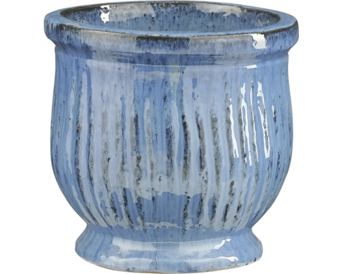 Blå keramisk blomkruka för inomhus- och utomhusbruk