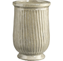 Dekorativ keramisk vas med räfflad yta