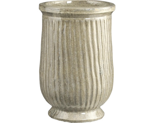 Dekorativ keramisk vas med räfflad yta