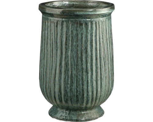 Dekorativ blomstervas med räfflad textur