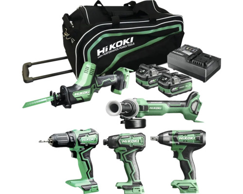 HiKOKI verktygssats med väska, batterier och laddare
