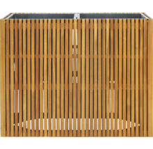 Dubbel planteringslåda av träribbor