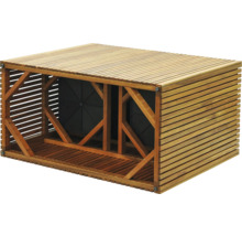 Soptunneskåp i trä för två soptunnor