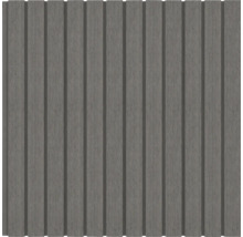 Grå fasadbeklädnad av plast