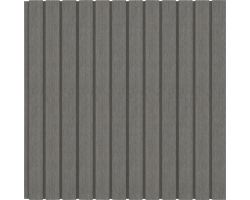 Grå fasadbeklädnad av plast