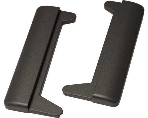 Två möbelanslutningar av plast