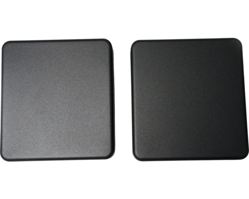 Två kvadratiska metallplattor