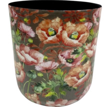 Soptunna med blommönster