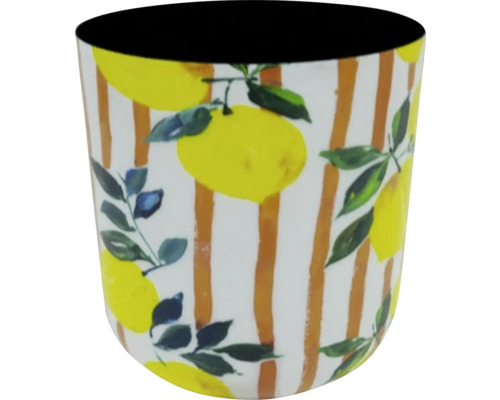 Mugg med citronmotiv och ränder