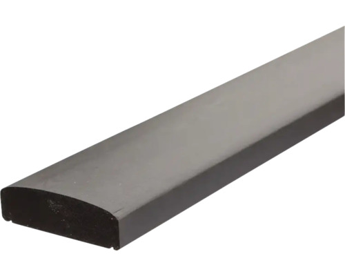 Ledstång PLUS av kärnved 209cm svart Avslutningslist av plast